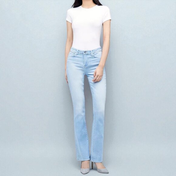 L'AGENCE Oriana High-Rise Straight Jeans in Belmont Size 29 - Picture 4 of 15